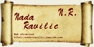 Nada Ravilić vizit kartica